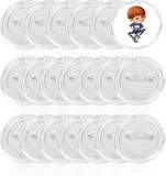 20 Shenzhen Haorui Industrial Technology Co., Ltd. 20 Acrylspelden, transparante knoopspelden, blanco spelden, transparante broches, ronde spelden, blanco ronde set, gepersonaliseerde spelden voor doe-het-zelf-knutselwerkjes (37 mm)