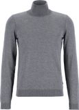 Hugo Boss BOSS Musso heren trui wol slim fit coltrui grijs