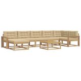 vidaXL - Buiten - bank - set - 8 - st - Wit - en - Beige