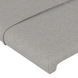 vidaXL Hoofdbord Lichtgrijs Stof 180x5x78/88 cm