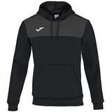Joma Winner Sweater Met Kap Kinderen - Zwart / Antraciet | Maat: 4XS (128)