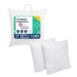 Bleu Câlin Set van 2 hoofdkussens voor mensen met allergieën, 60x60 cm, wit, OAEH