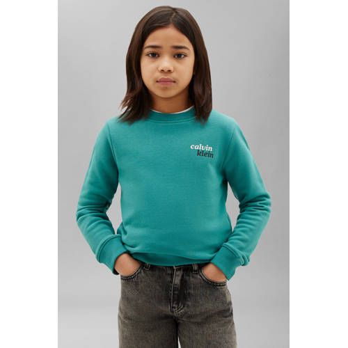 Calvin Klein sweater met backprint - groen