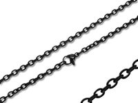 Amanto Eldin Ketting - Heren - Zwart PVD Staal - Anker - 1,5 mm - 60 cm