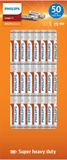 Philips Longlife AAA Batterijen - 50 stuks