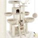 tectake Krabpaal Gismo - Beige/Wit - 195cm - Kattenkrabpaal