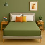 Saphira ESSENTIALS Badstof Hoeslaken – Groen – 160x200 cm – 30 cm Matrashoogte