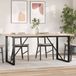 Maison Exclusive - Table à manger avec cadre en forme de O, 180 x 90 x 75,5 cm, en pin et acier