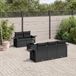 Maison Exclusive - Ensemble de jardin d'extérieur, 6 pièces, avec coussins, noir, en polyrotin