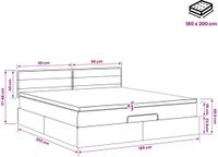 vidaXL Ottoman bed met matras Crèmekleurig 180 x 200 cm Stof