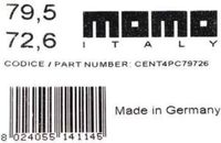 Momo MOMCENT4PC79726 Rim Centring Set CB 79,5 4 uds CB 72,6