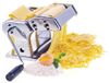 Unyqoos® Machine à pâtes manuelle – Acier inoxydable, 9 positions pour l'épaisseur de la pâte, avec coupe-spaghetti pour pâtes fraîches (spaghetti, lasagne, tagliatelle, fettuccine)