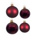 Decoris Bol Compleet glazen kerstballen pakket donker rood glans/mat 38x stuks - 18x 4 cm en 20x 6 cm