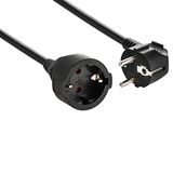 Electraline 101548 Verlengkabel voor de tuin, 25 m, wit kunststof kabel, IP20, verlengkabel met kinderbeveiliging/geaarde verlenging, zwart, 25 m