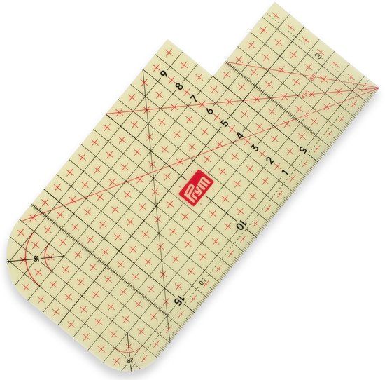 Prym Strijkliniaal - Transparant - 10 x 20 cm