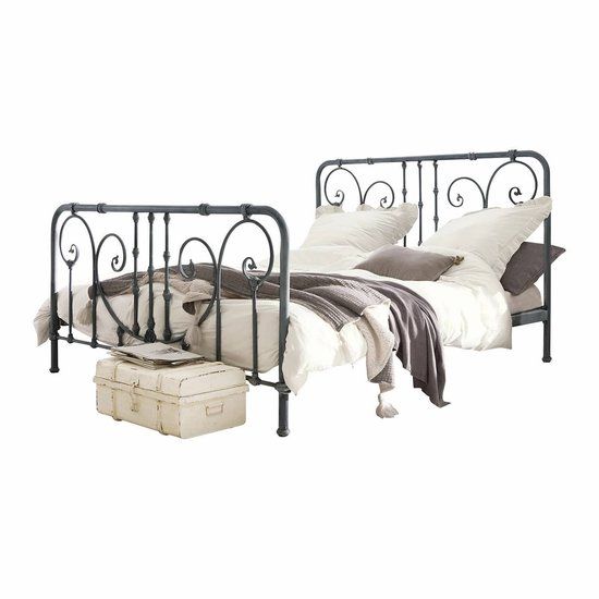 LOBERON Bed Genouillé grijs