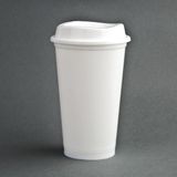 Olympia Polypropyleen Herbruikbare Koffiebeker 450ml (25 Stuks) - Wit