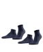 FALKE Happy 2-Pack kort eenkleurig katoen multipack sneakersokken enkelsokken heren blauw - maat 43-46