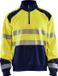 Blåkläder Sweatshirt halve rits High Vis 3556-2528 - High Vis Geel/Marineblauw - XXL