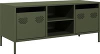 vidaXL Tv-meubel 101,5x39x43,5 cm staal olijfgroen