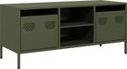 vidaXL Tv-meubel 101,5x39x43,5 cm staal olijfgroen