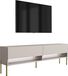 3E 3xE living.com 3xE living Meuble TV 170 cm, cachemire, pieds droits dorés, LED blanche