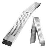 Relaxdays Oprijplaat - set van 2 - 187 cm - tot 400 kg - aluminium