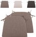 Unyqoos Ibenzoa® Duurzame Zitkussens voor Tuinstoelen - 4 Stuks, 43 x 41 cm, Grijsbruin