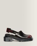 Dr. Martens Maybole Rub-Off Leren Mules Met Vierkante Neus in Rood, Taille: 43