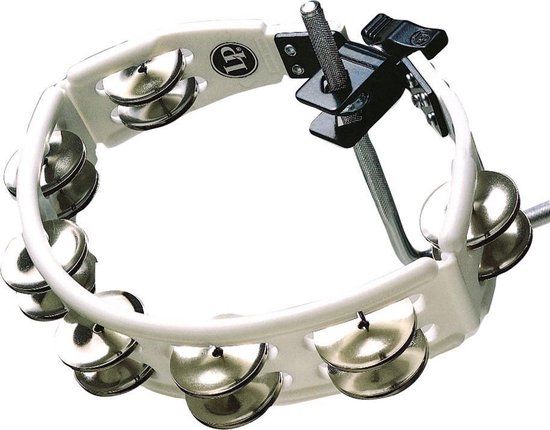 LP Latin Percussion LP170 Cyclops Mountable Tambourine Steel White