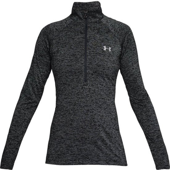 Under Armour Tech 1/2 Zip-Twist Sporttrui Dames - Zwart - Maat L