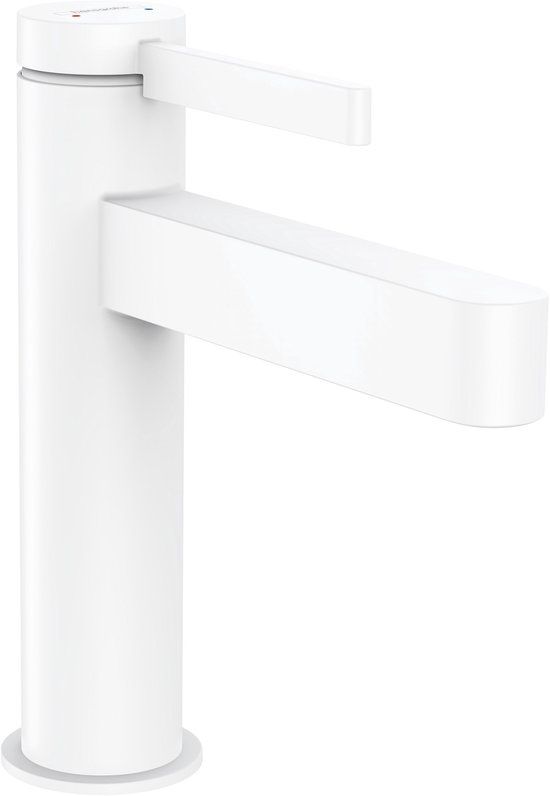 Hansgrohe Finoris wastafelkraan 110 met waste mat wit 76020700