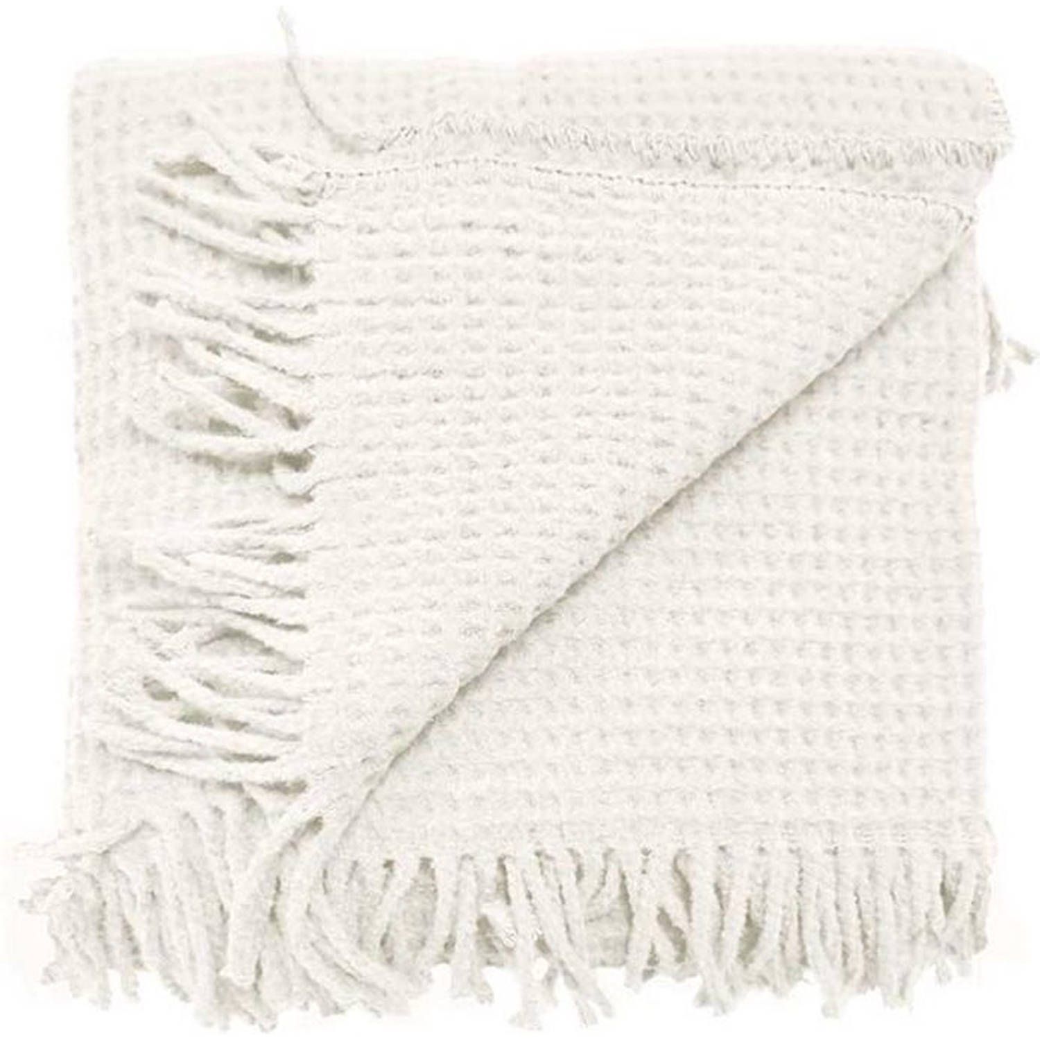 Unique Living Selien Plaid - 150x200cm - Dove White / Off White