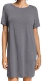 Hanro Dames nachthemd Natural Elegance Stone Melange Korte Mouw Viscose/Elastaan S