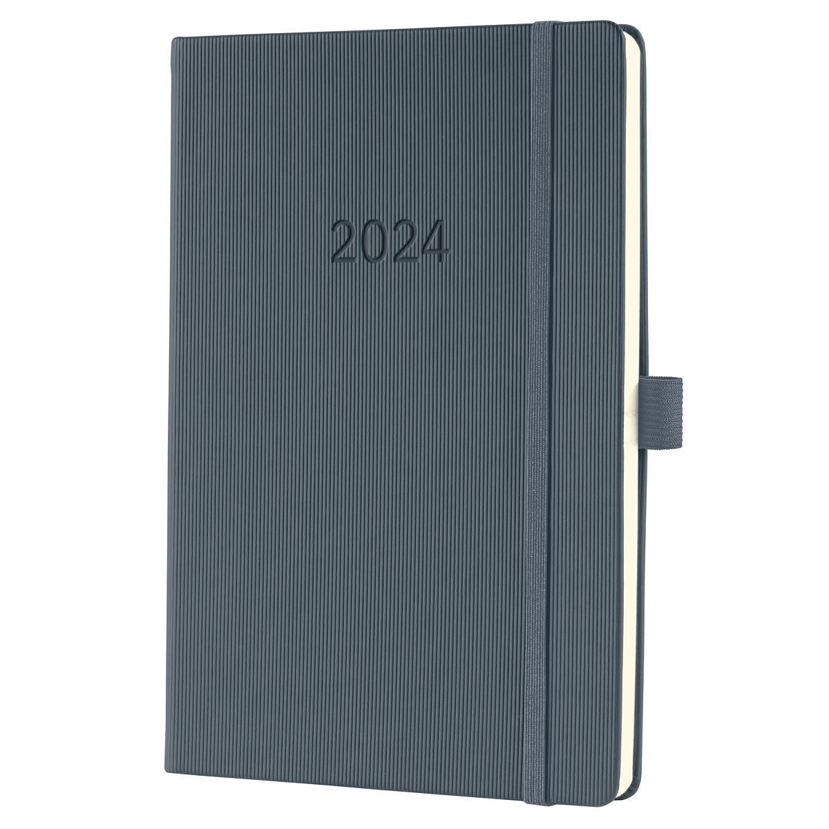 Sigel Conceptum A5 Personal Diary 2024 - Grey - Lined - Hardcover