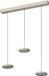 Osram Decor Yoyo 3x LED Hanglamp Lineair, Beige Metaal, 18W, 1100lm, 3000K Warm Wit, Hoogte Verstelbaar