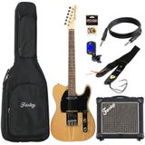 Fazley Classic Series FTL218 Natural Guitare électrique set de démarrage
