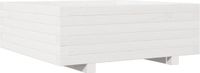 vidaXL Jardinière 70x70x26,5 cm pin massif blanc