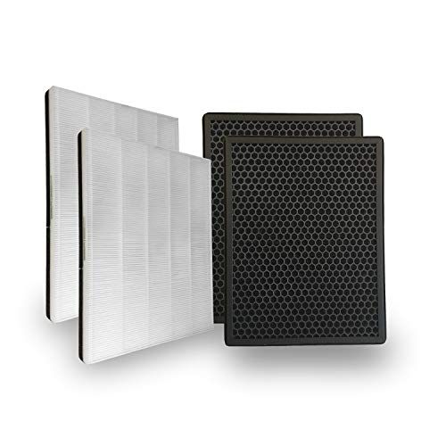 Comedes Reservefilterset voor Philips AC1214/10 en AC2729/10 luchtreiniger (Series 1000) | HEPA en actieve koolfilter | vervanging FY1410/30 en FY1413/30 (2)