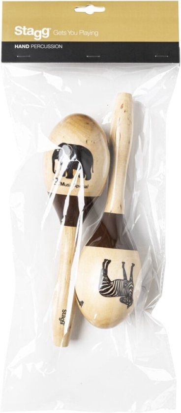 Stagg Maracas MRW-23 Beige, Bruin, Zwart