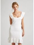 Pepe Jeans Gesa Mouwloze Jurk Wit M Vrouw