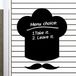 Ambiance Sticker Schoolbordsticker - uitwisbare zelfklevende muurstickers - koksmuts - 40x35cm