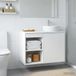 Maison Exclusive Armoire de salle de bain exclusive - Blanche - 30 x 35 x 50 cm - Fabriquée en panneaux de particules