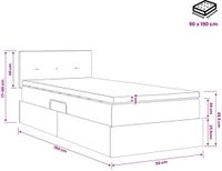 vidaXL Opbergbed met hoofdeinde Zwart 90 x 190 cm Fluweel