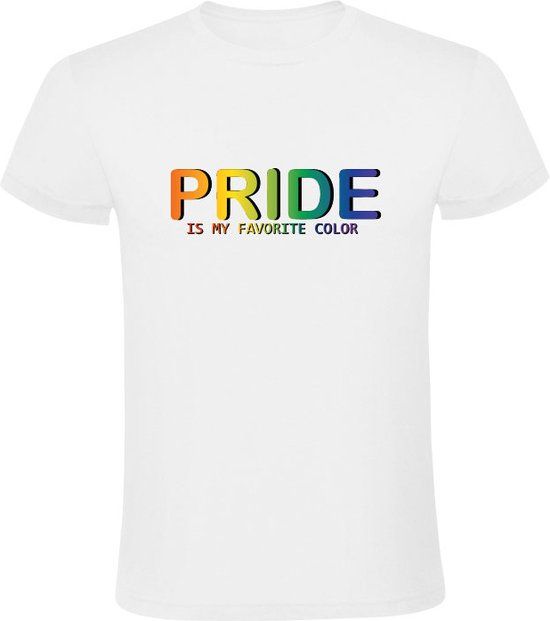 Pride is my favorite color Heren T-shirt - White - Size L
