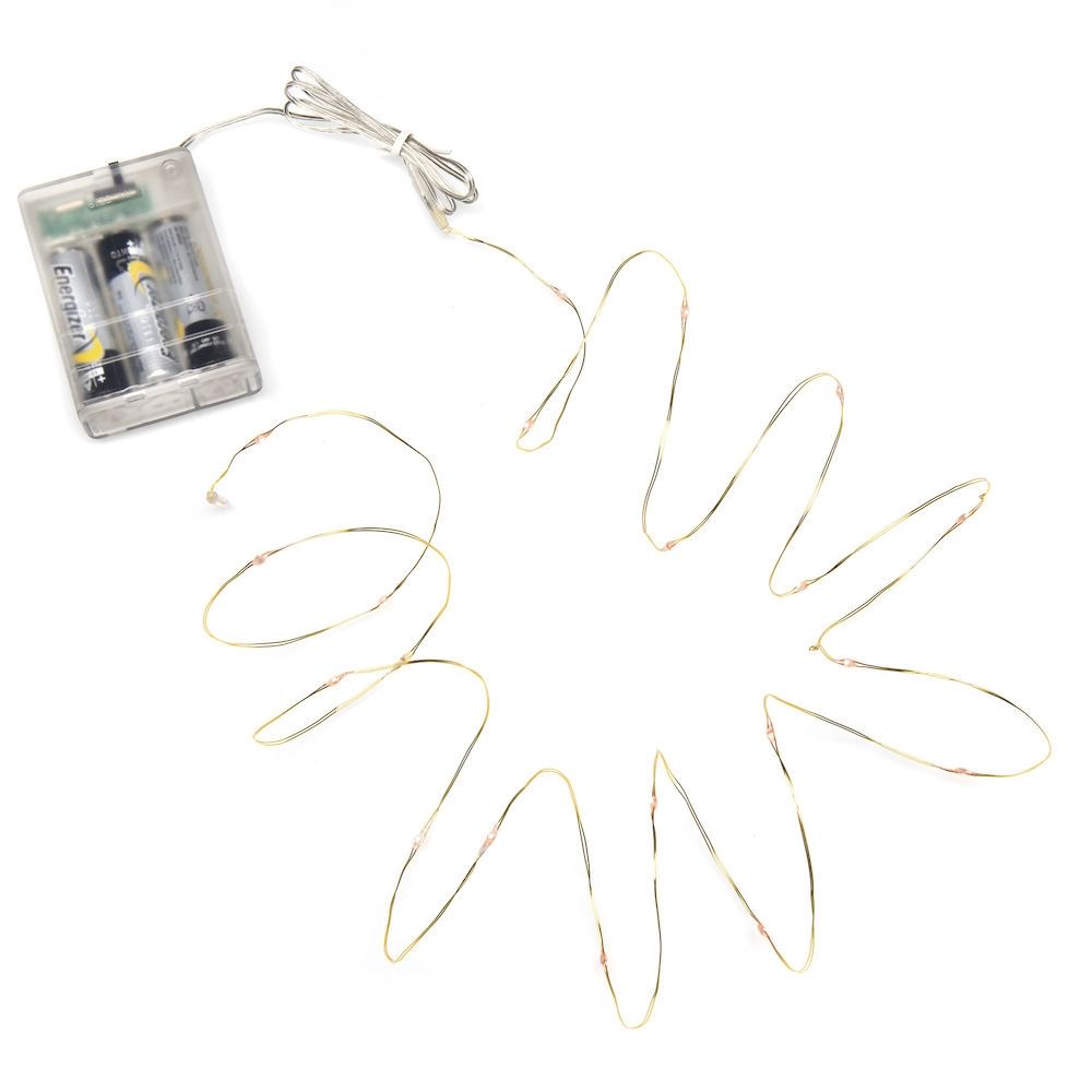 KONSTSMIDE Amber LED Lightset - Batterij - 2 Lumen - 2200K - Koper