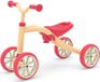 Chillafish Loopfiets 1 jaar voor meisjes - Vierwieler loopfiets tot 3 jaar met opbergvak - Roze
