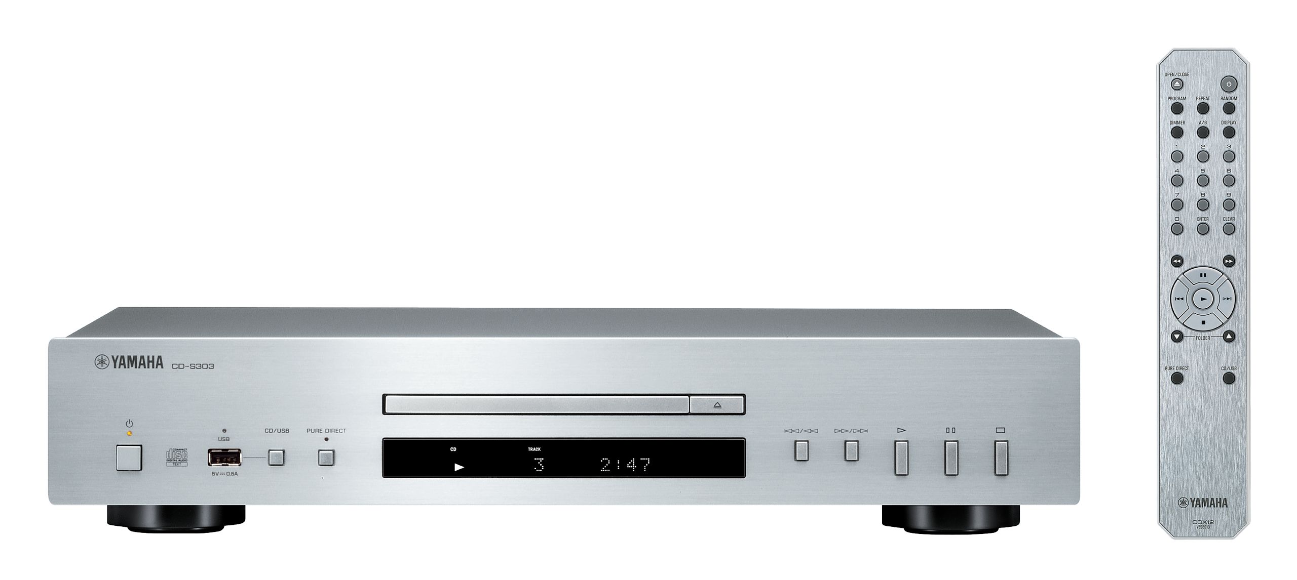 Yamaha CD-S303 HiFi CD-speler - Zilver