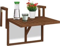 Merkloos Relaxdays Balkontafel Inklapbaar - Donkerbruin