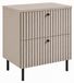 3xE living Armoire de salle de bain avec portes plates, modèle 60, bois cachemire, 3 couleurs de poignées, pieds noirs, 60 x 44,4 x 73,6 cm